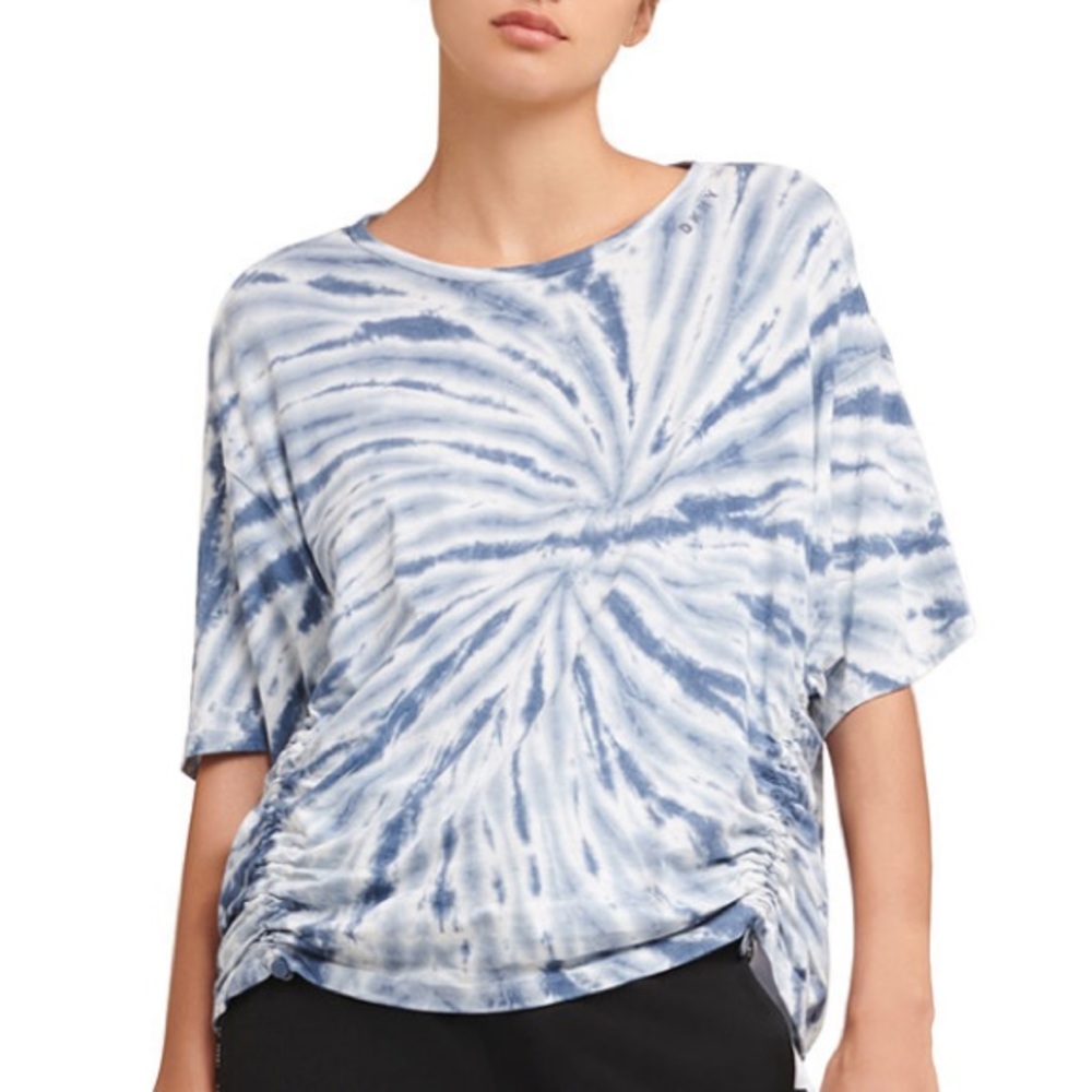 DKNY Sport Tie-Dyed Ruched Top